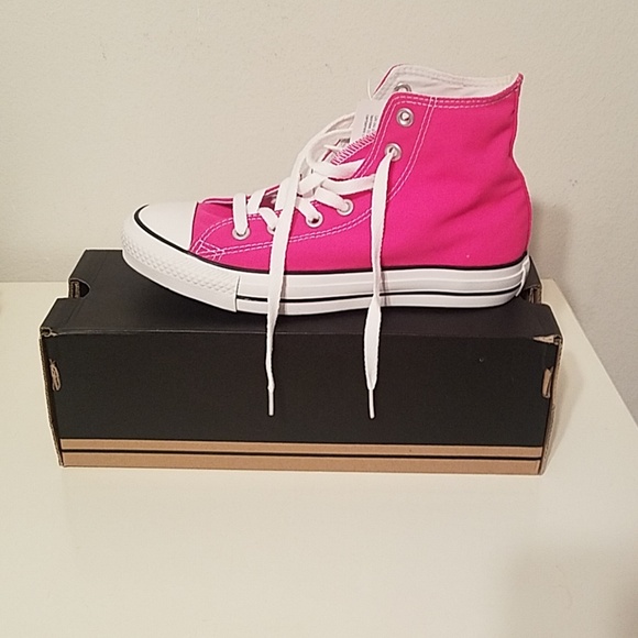 Converse Chuck Taylor Hi-Tops Pink Glo - Picture 3 of 5